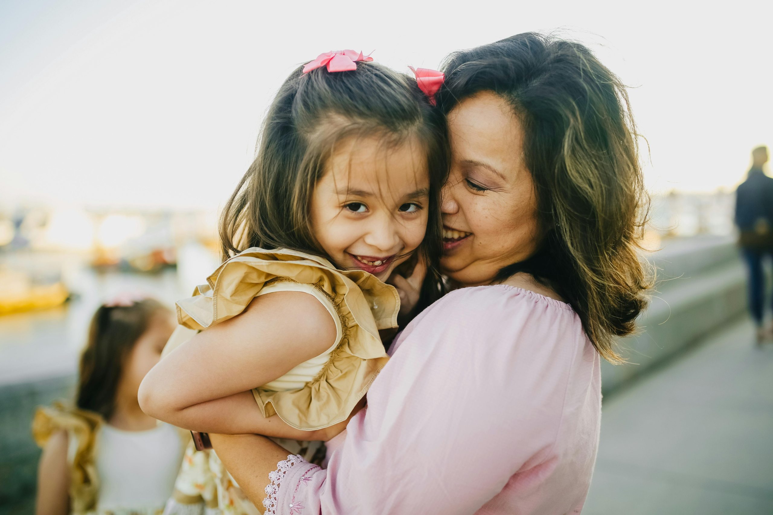 single mom happy with her kid